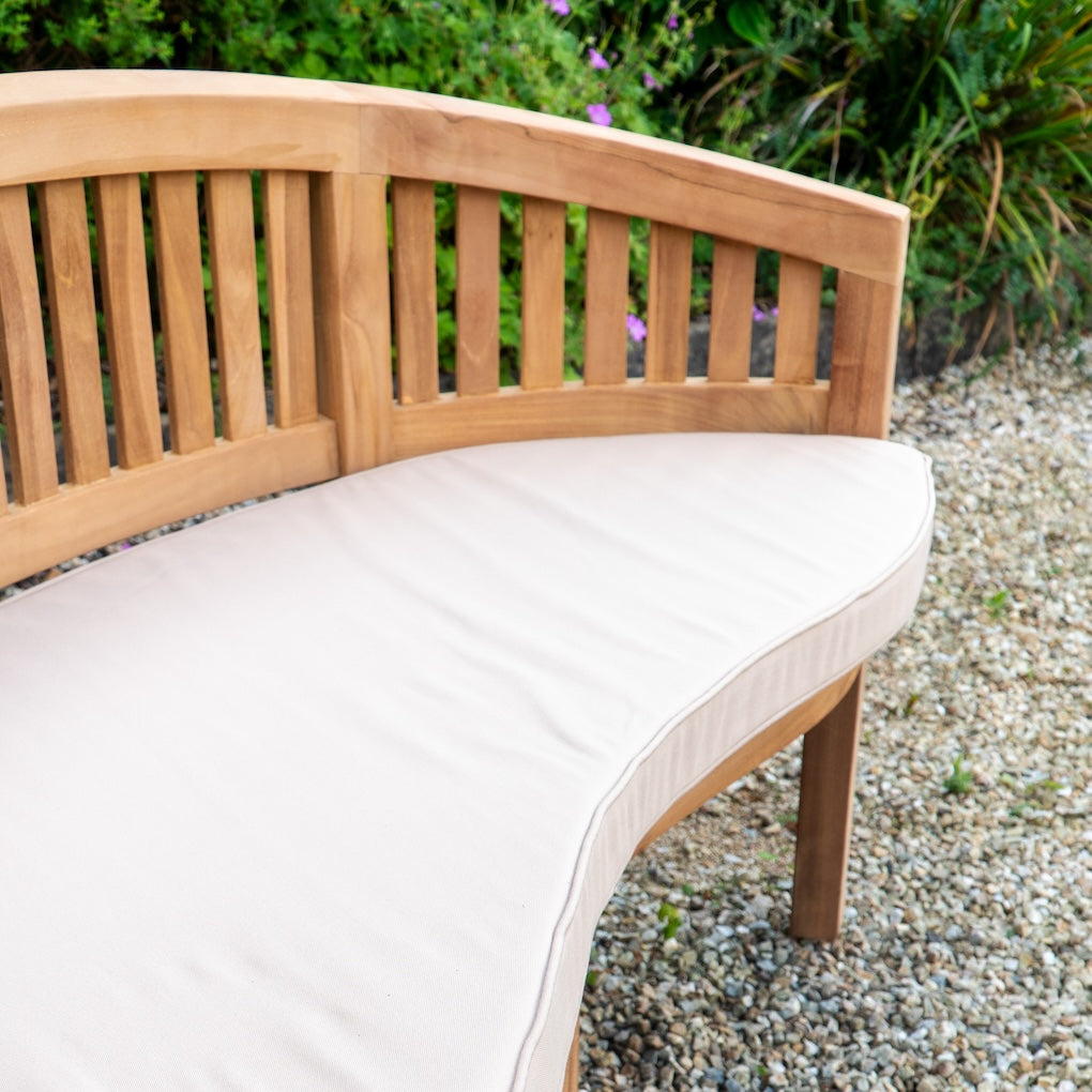 Teak Curved Bench Timbertrove