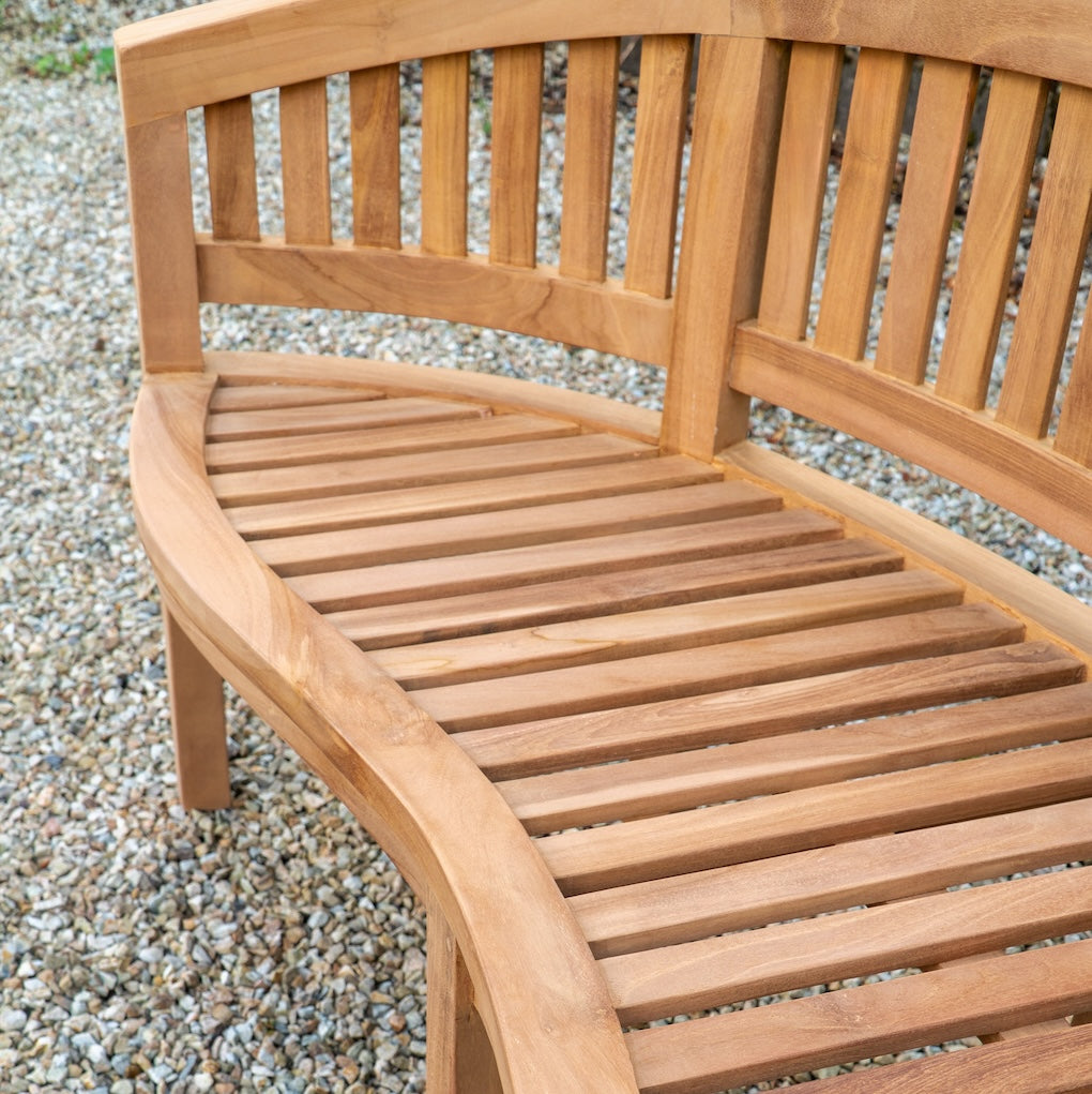 Teak Curved Bench Timbertrove