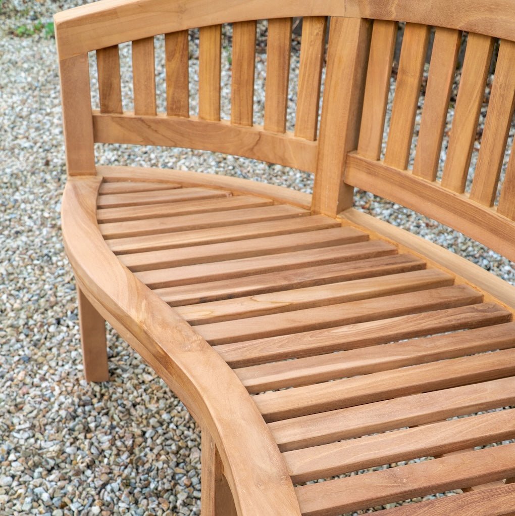 Teak Curved Bench Timbertrove