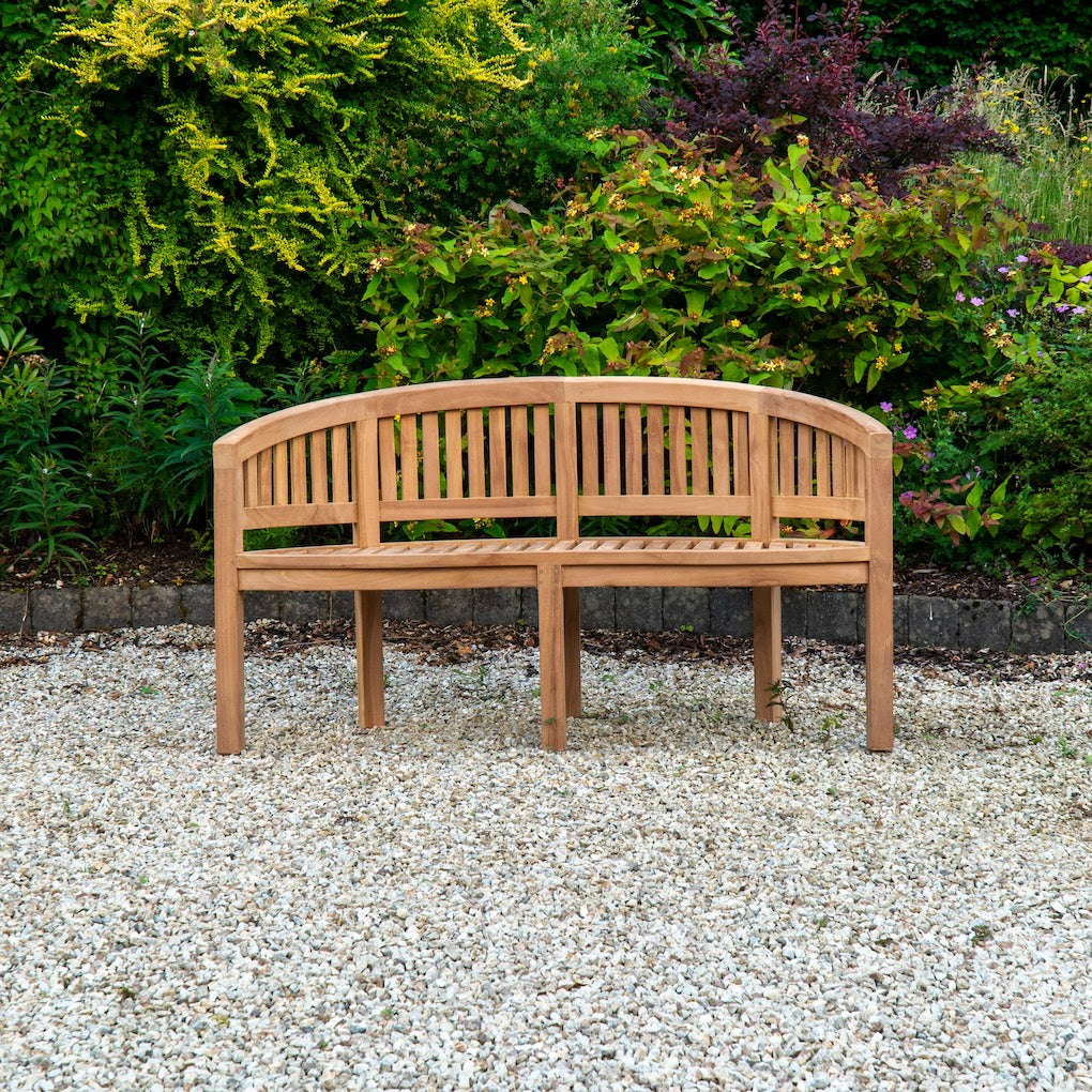 Teak Curved Bench Timbertrove