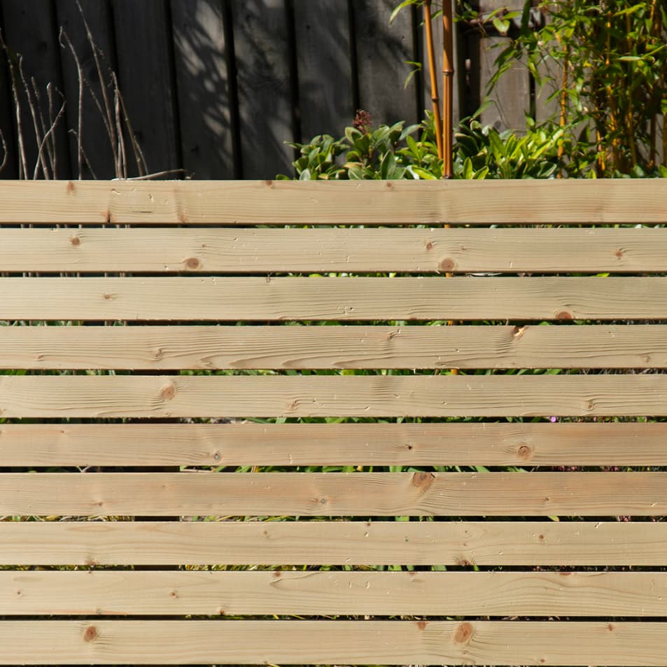 Contemporary Slatted Fencing Timbertrove