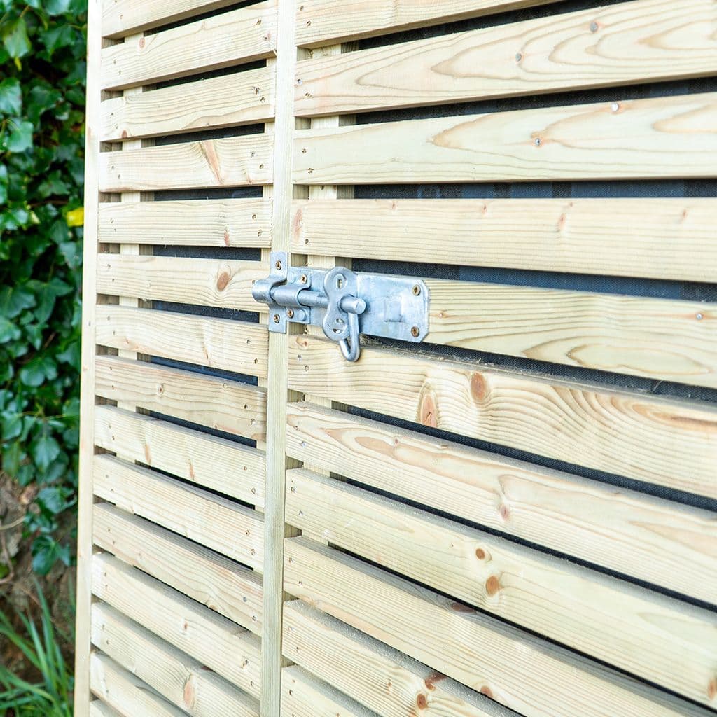 Contemporary Slatted Garden Shed