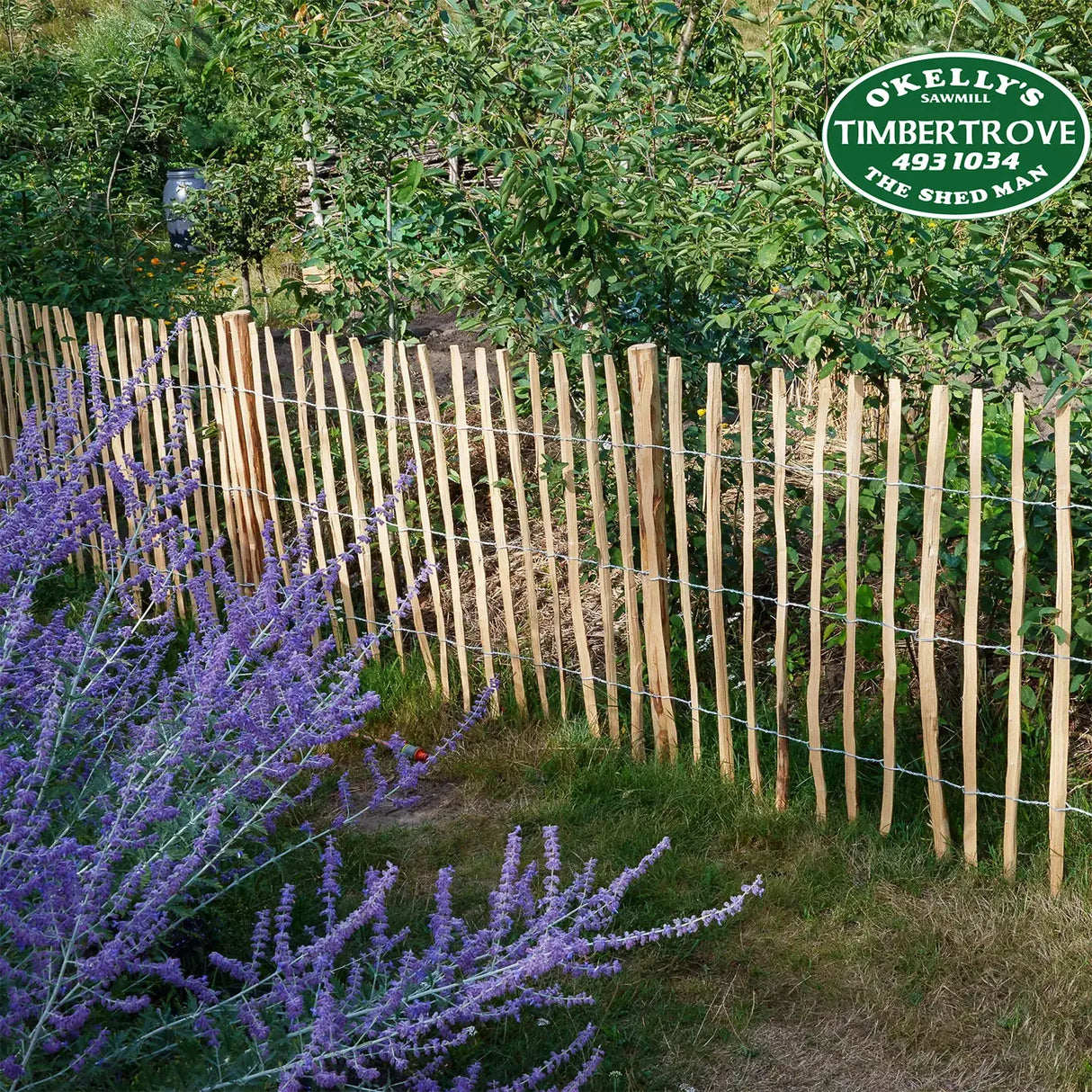 Hazel Picket Rail Fencing