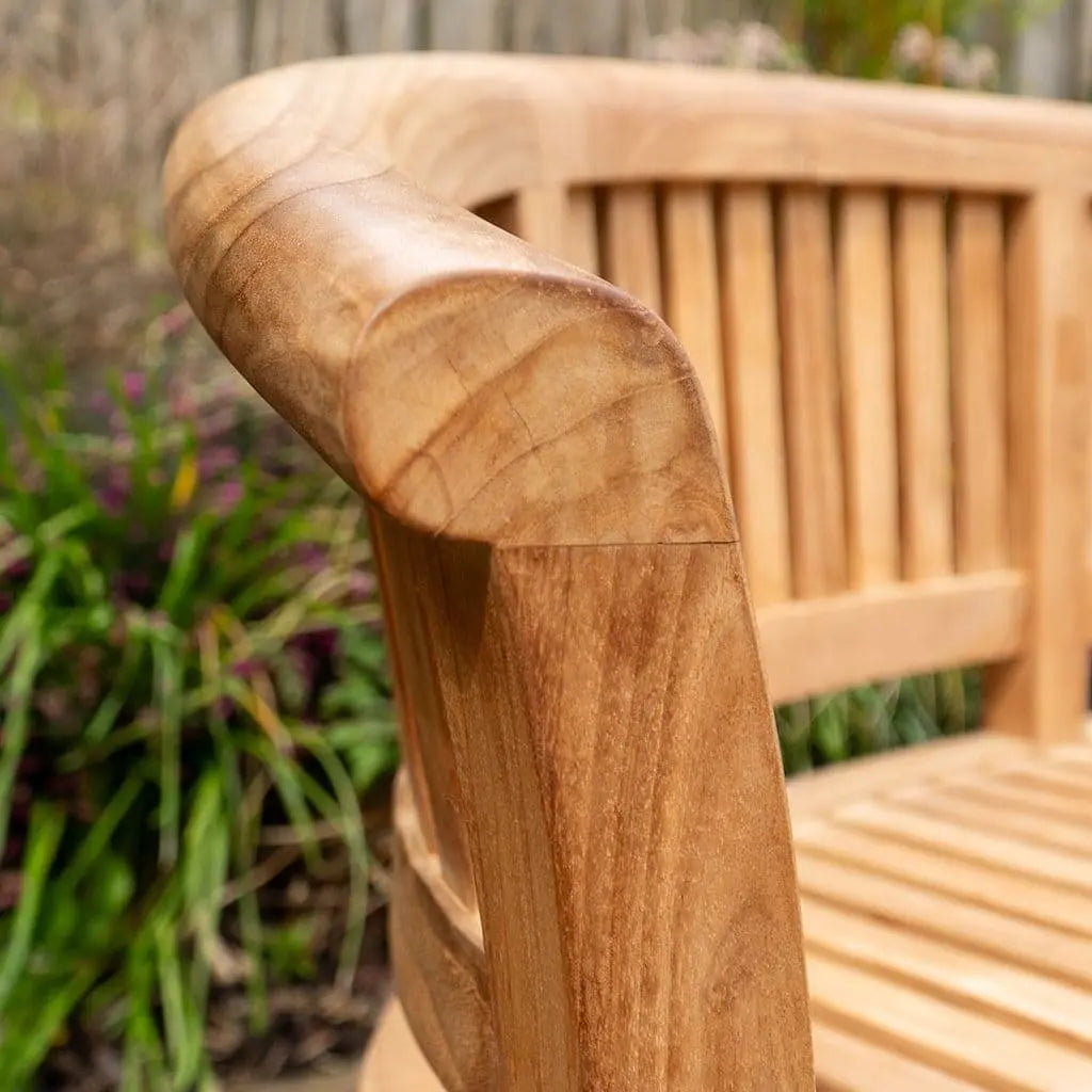 Teak Curved Bench