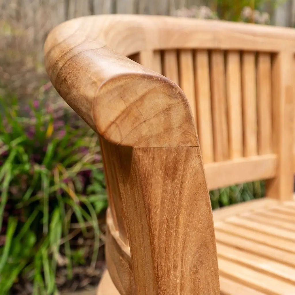 Teak Curved Bench