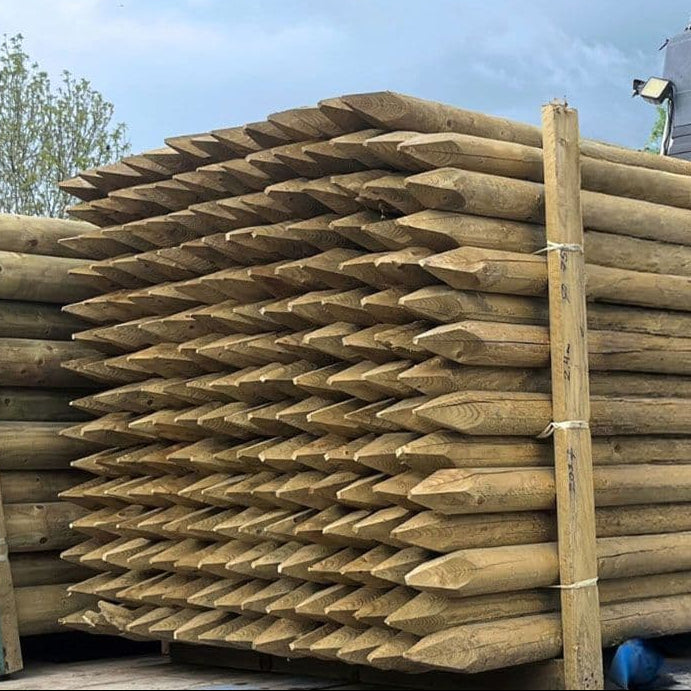 Tree Stakes - Round Timber Posts
