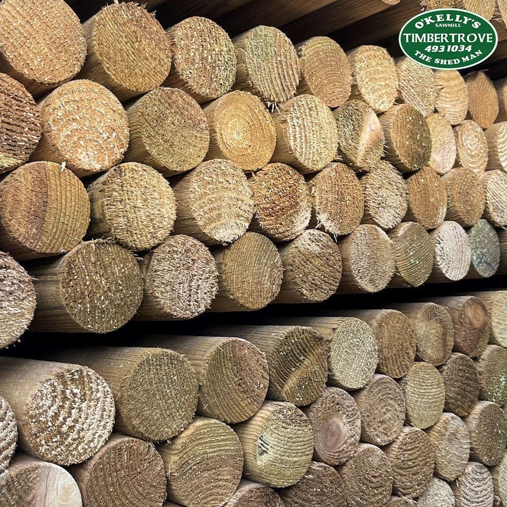 Tree Stakes - Round Timber Posts