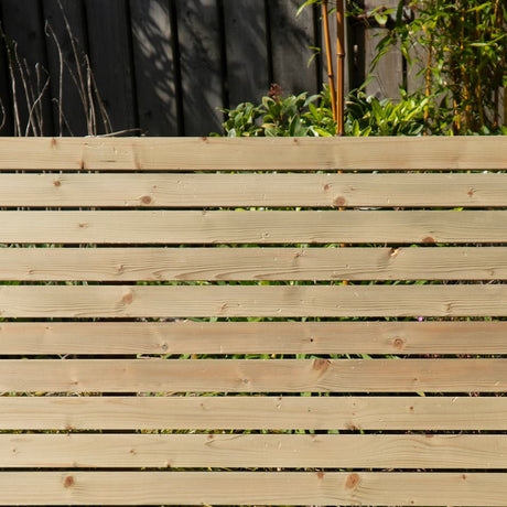 Contemporary Slatted Fencing Timbertrove
