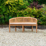 Teak Curved Bench Timbertrove