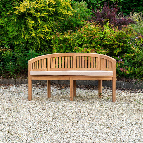 Teak Curved Bench Timbertrove