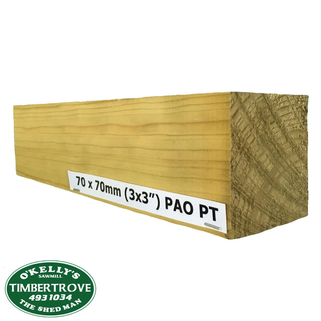 3 x 3" (70 x 70mm) PAO Treated Timber