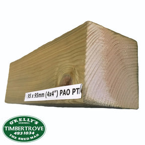 4 x 4 (95 x 95mm) Rounded Edge PAO Treated Post