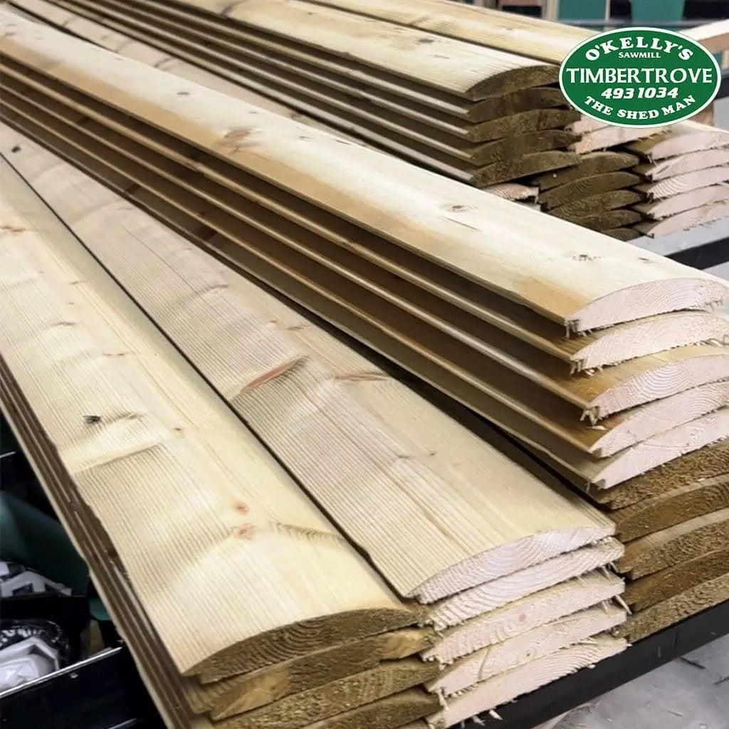 5 x 1 (125 x 22mm)  Log Effect Treated Timber