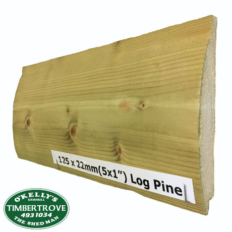 5 x 1 (125 x 22mm)  Log Effect Treated Timber