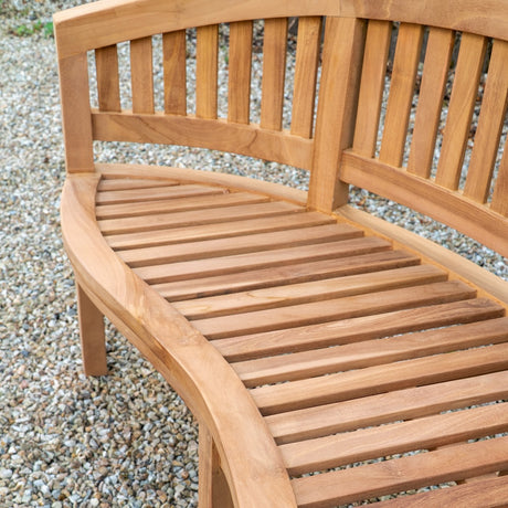 Teak Curved Bench Timbertrove