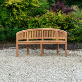Teak Curved Bench Timbertrove