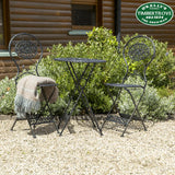 Black Metal Outdoor Table & Chairs Set Timbertrove