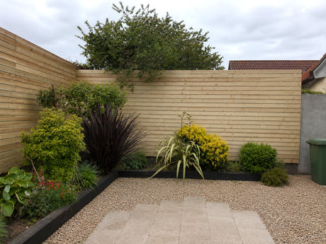 Contemporary Slatted Fencing Timbertrove