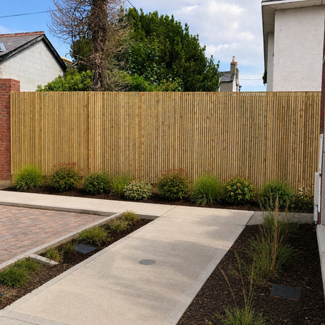Contemporary Slatted Fencing Timbertrove