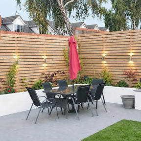 Contemporary Slatted Fencing Timbertrove
