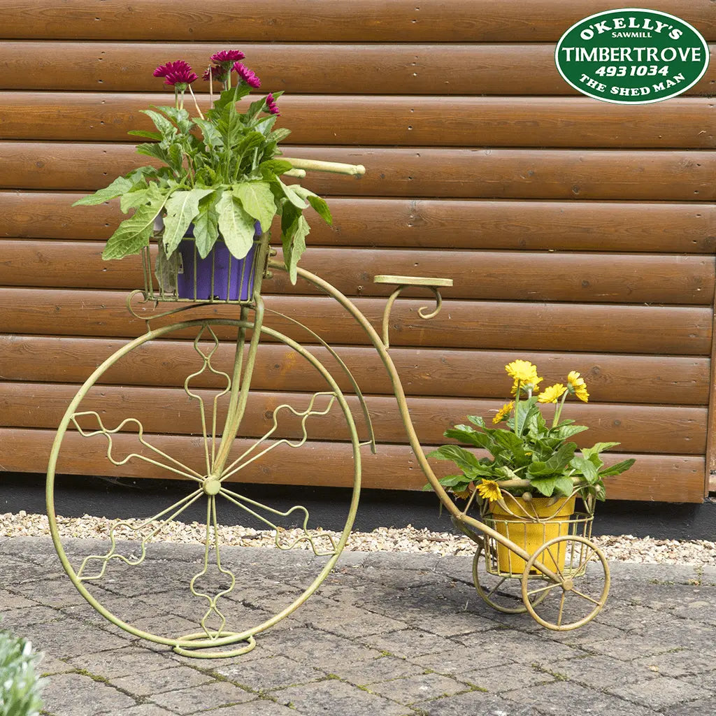 Green Tricycle Plant Stand Timbertrove