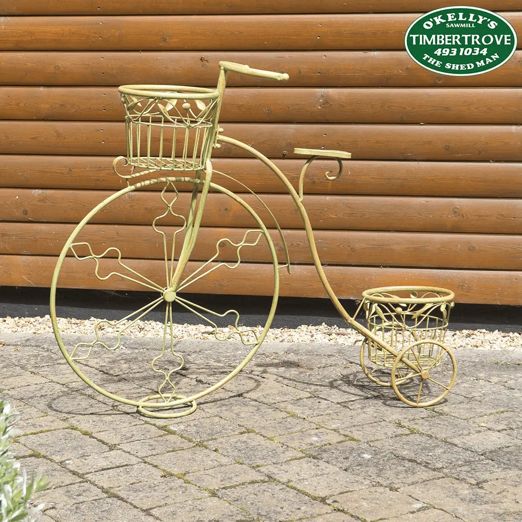 Green Tricycle Plant Stand Timbertrove