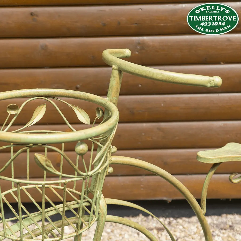 Green Tricycle Plant Stand Timbertrove