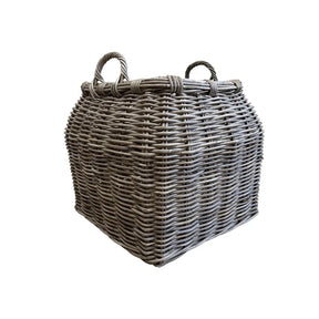 Log Basket Square with Ear Handles