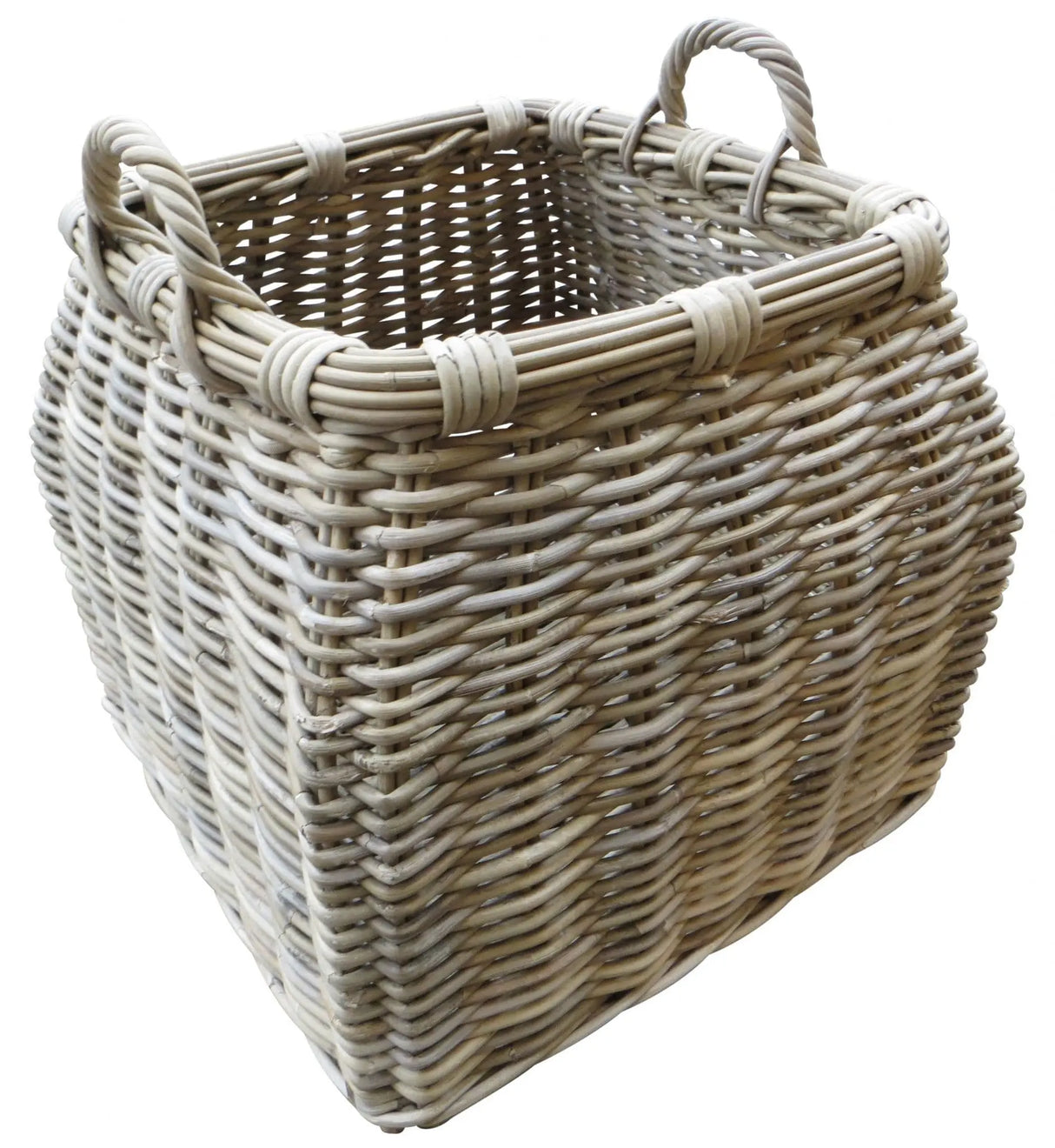 Log Basket Square with Ear Handles