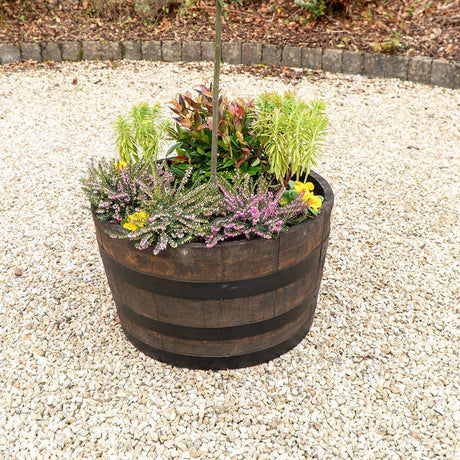 Oak Curved Barrel Planter