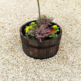 Oak Whisky Barrel Planter