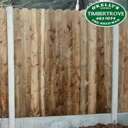 Round Top Closeboard Fencing Panel