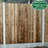 Round Top Closeboard Fencing Panel
