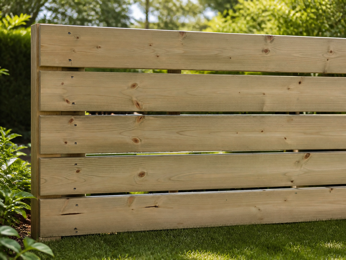 4x1 contemporary slatted fencing